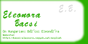eleonora bacsi business card